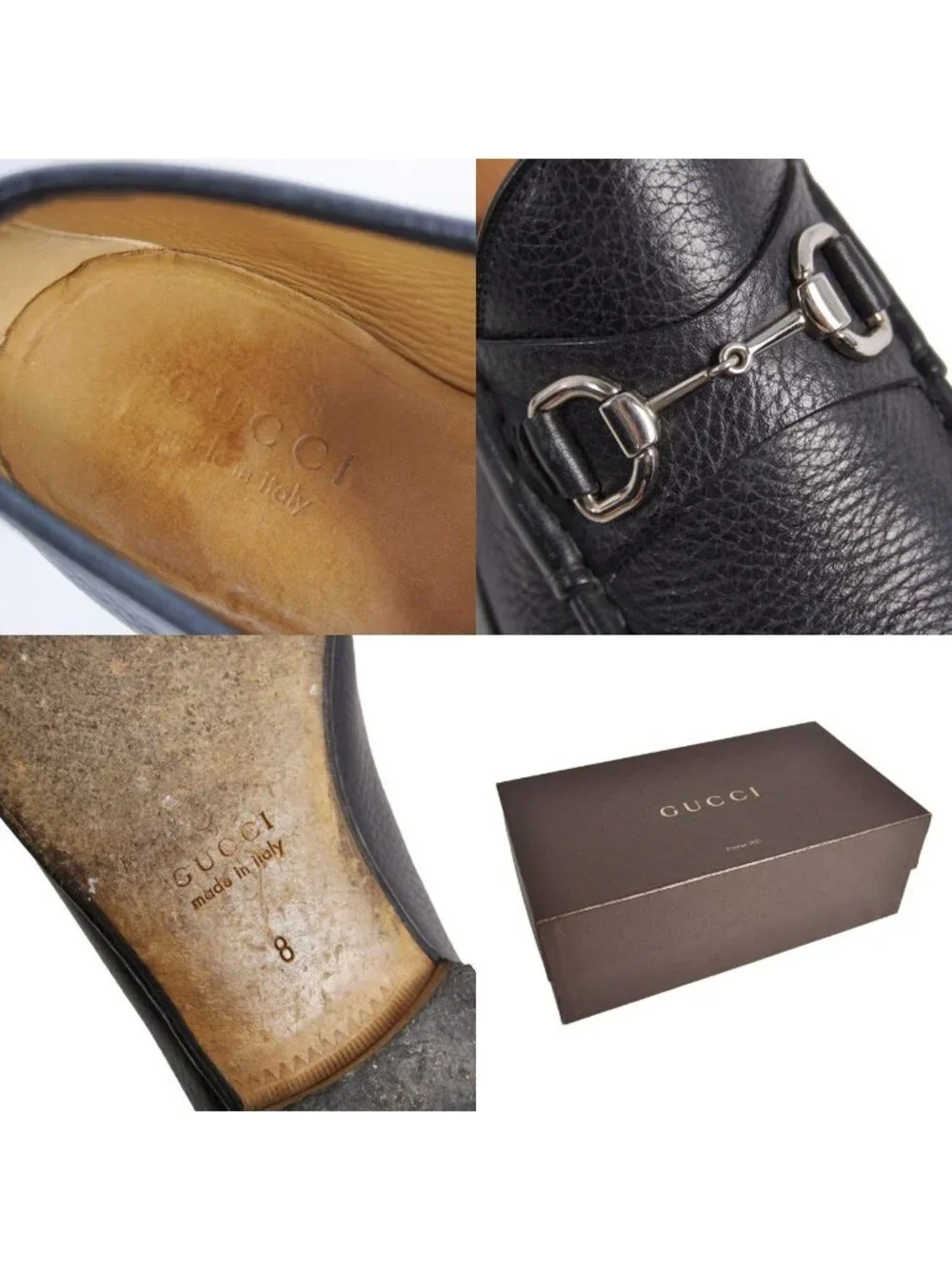 Gucci Loafers Moccasins Horsebit Business Shoes Leather